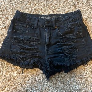 American eagle high rise jean shorts